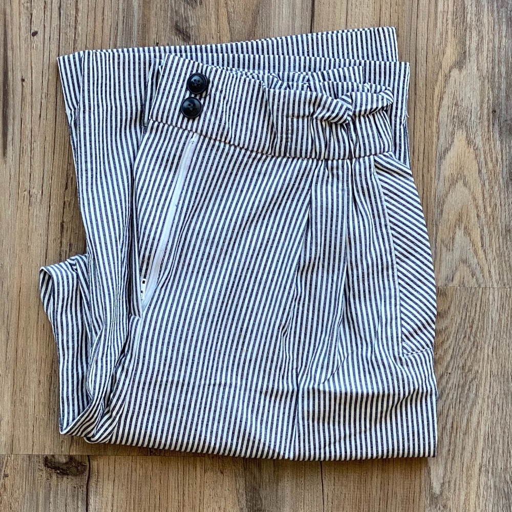 H&M Paper Bag Striped Pants